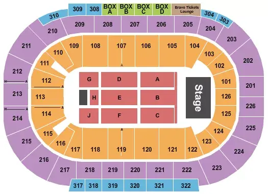 Michelob ULTRA Arena Seating Chart